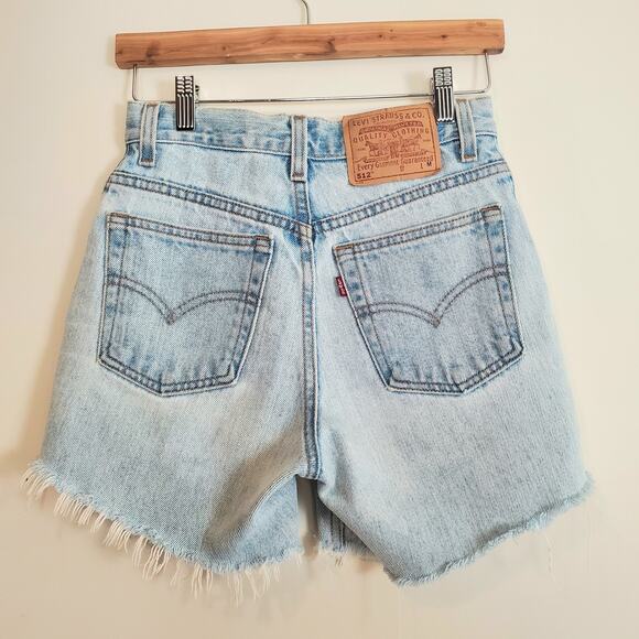 Vintage 80s 90s Levi's 512 Mom Jean Shorts Light Wash 26" - Picture 8 of 15